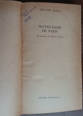 myh 543f - Victor Hugo - Notre-Dame de Paris - ed 1964 foto