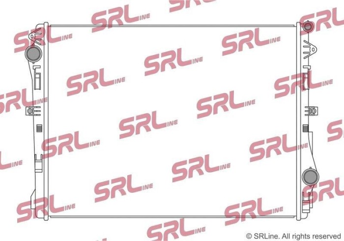 Radiator Mercedes Clasa CLS, Clasa E, Glc-Class, motor: 2.0 T, intrare/iesire conectare rapida; Mhev, 640x498x26, SRLine, Aluminiu/ Plastic brazat,