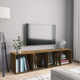 Cumpara ieftin Bibliotecă/dulap TV stejar fumuriu 143x30x36cm lemn prelucrat
