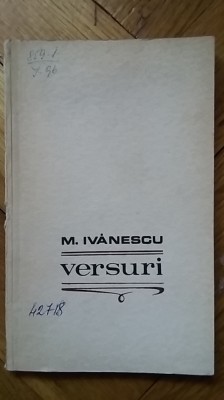 Mircea Ivanescu - Versuri (1968, debut poezie) poeme poesii postmodernism RARA foto