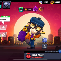 Vand cont Brawl Stars cu 26k trofee, 76/79 brawlers, 94k coins,350gems