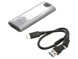 Carcasă hard discuri USB 3.0 M.2 gri