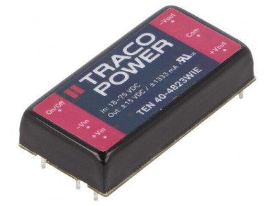 Convertor DC/DC 40W 18-75V la 15V/-15V foto