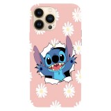 Husa compatibila cu Apple iPhone 13, Viceversa, model Stitch flower pattern, Silicon, TPU, Transparent, Carcasa