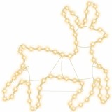 Cumpara ieftin Figurina ren de Craciun, 72 LED-uri, alb cald, 57x55x4,5 cm