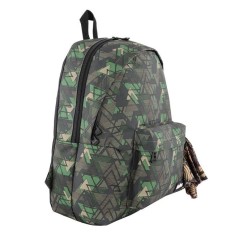 Ghiozdan Kaki Army My Way &amp; Bandana, 1 compartiment si buzunar frontal