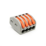 Cumpara ieftin Conector pentru conductori electrici, 4 pini, compatibil Wago