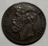 2 Bani 1879 Cupru, Carol I, Romania, varianta cu diametru de 19,5 mm, RARA!