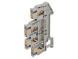 Term. &icirc;mbinare şine 0,14-4mm&sup2; 2 piste 4 borne gri push-in