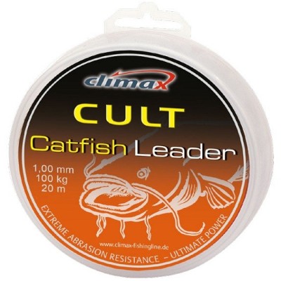 FIR TEXTIL Climax CULT CATFISH LEADER 20m 1.00mm 100kg Grey foto