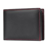 Cumpara ieftin Portofel barbati Denis PT1028 piele naturala, Negru/Rosu