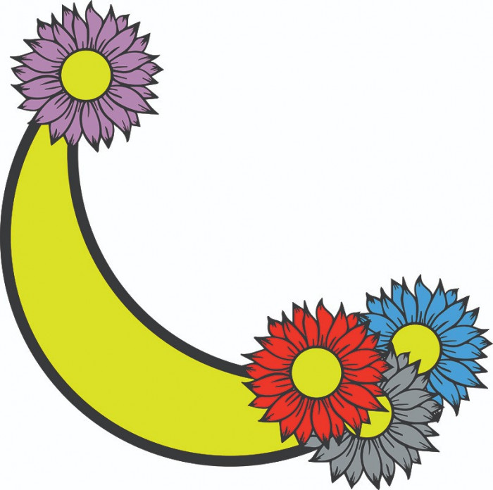 Sticker decorativ, Luna, Multicolor, 60 cm, 7249ST-1