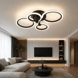 Lustra LED Erste Urban 45W 3150lm, Negru Mat, 62x41x14 cm, Pendul Modern Dimabil cu Telecomanda, Tehnologie 3CCT pentru Iluminat Industrial Chic