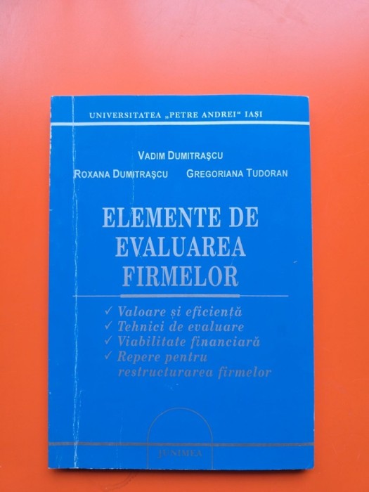 Elemente de evaluarea firmelor - Vadim Dumitrașcu, Roxana Dumitrașcu, Gregoriana Tudoran
