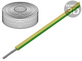 Cablu Electric Litat Cu Silicon Galben-Verde 1x6mm2