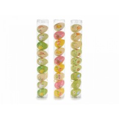 Set 27 oua decorative din plastic multicolor 4x5 cm