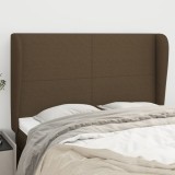 Gossi tablie de pat cu aripioare maro inchis 147x23x118/128 cm textil