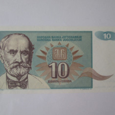 Iugoslavia 10 Dinara 1994 UNC