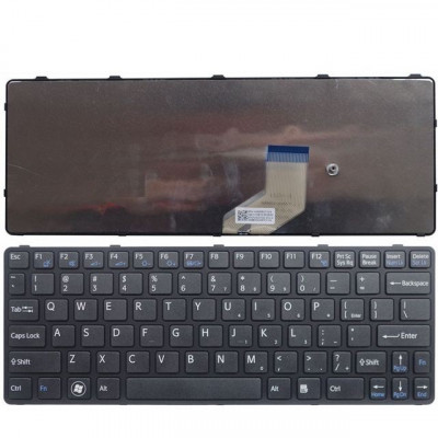 Tastatura laptop noua SONY SVE 11 Black Frame Black US foto