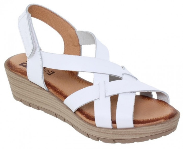 Sandale Platforma Dama Andaluzia din Piele Albe