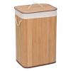 Coș Rufe Bambus cu Capac, Natural, 40x30x60cm, 72L - Elegant și Durabil