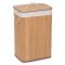 Coș Rufe Bambus, Capac, Natural, Dimensiuni 40x30x60 cm, Capacitate 72 L
