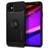 Husa Spigen Rugged Armor pentru Apple iPhone 11 Negru Mat