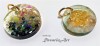 B142. Set de 2 Pandantive din rasina epoxy, cu tortita, Love Handmade, RavariuArt