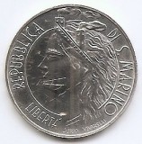 San Marino 1000 Lire 1986 - Campionatul Mondial 1986, Mexic, Argint 14.6g 835, 31,4 mm, KM-197