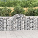 Cosuri gabion arcuite 5 buc, 200x50x100/120 cm fier galvanizat GartenMobel Dekor, vidaXL