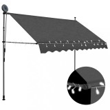 Gossi copertina retractabila manual cu led, antracit, 300 cm