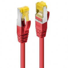 Cablu de retea S/FTP cat 7 LSOH cu mufe RJ45 Rosu 3m, Lindy L47295 foto