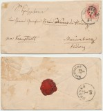 Transilvania 1868 plic intreg postal eroare din Cluj la Feldioara via Brasov