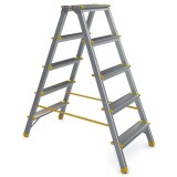Scara aluminiu 2 tronsoane, 5 trepte, 1,11m, Alverosal, 484759