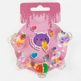 Clame de par cu model 3D inghetate, 2,5 cm, set 5 bucati, multicolore, CMCLASS