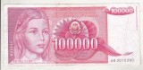 bnk bn Iugoslavia 100000 dinari 1989 circulata
