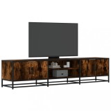 vidaXL Comodă TV, stejar fumuriu, 180x35x41 cm, lemn prelucrat
