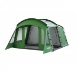 Cort Family Husky Caravan 12 Dural Green, 5 Persoane, 330x500x220cm, Impermeabil 3000mm, Tunel, Podea Cusuta, Luminos, Camping