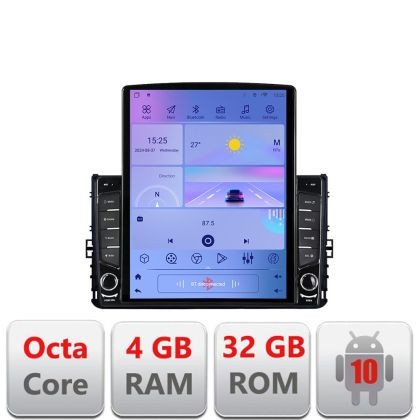 Navigatie grupul VW G-933 ecran tip TESLA 9.7&quot; cu Android Radio Bluetooth Internet GPS WIFI 4+32GB DSP 4G Octa Core CarStore Technology