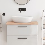 VidaXL Blat de baie, 80x60x(2-4) cm, lemn masiv netratat