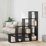 vidaXL Bibliotecă Separator de Camera Stejar Negru Lemn compozit 879663