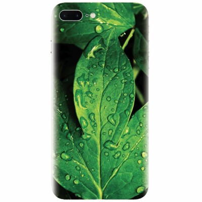 Husa silicon pentru Apple Iphone 8 Plus, Leaves And Dew foto
