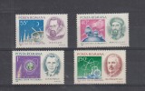 ROMANIA 1971 LP 783 ANIVERSARI II OAMENI DE STIINTA SERIE MNH, Nestampilat