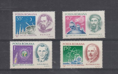 ROMANIA 1971 LP 783 ANIVERSARI II OAMENI DE STIINTA SERIE MNH foto