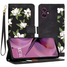 Husa personalizata fete Motorola Moto G55 Techsuit FlipCraft, negru foto
