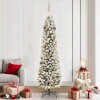 VidaXL Brad de Crăciun artificial Alb 210 cm PVC și metal și plastic 3396115