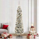 VidaXL Brad de Crăciun artificial Alb 210 cm PVC și metal și plastic 3396115