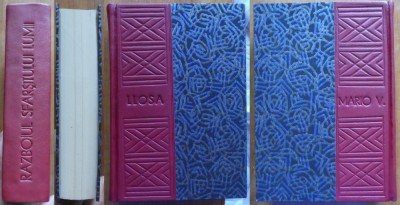 Mario Vargas Llosa, Razboiul Sfarsitului Lumii, Cartea Romaneasca, 1986, legatura bibliofila partial piele, design unic foto