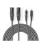 Cablu audio 2x XLR 3-Pini tata - 2x RCA tata 3m gri Nedis