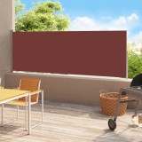 Cumpara ieftin Copertină laterală retractabilă terasă, maro, 220x500 cm